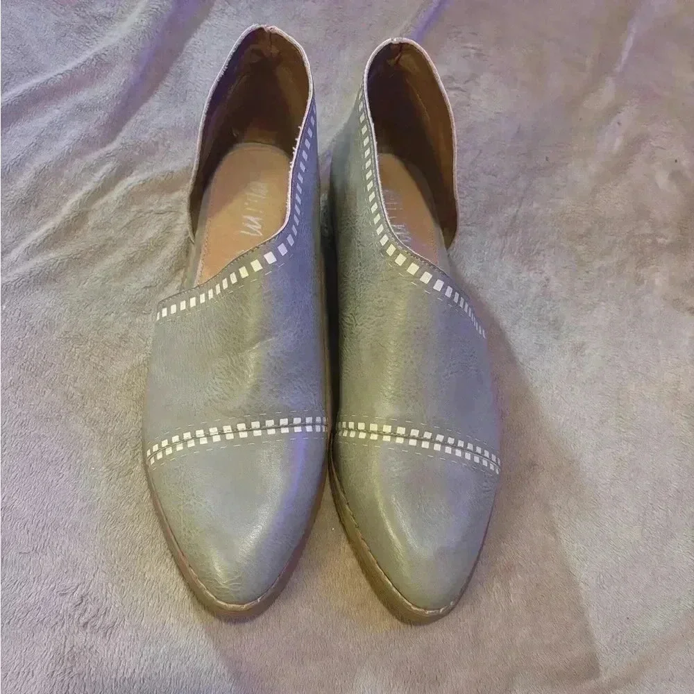 MI.IM SIDE CUTOUT SLIP-ON ANKLE BOOTIE‎ MINT GREY